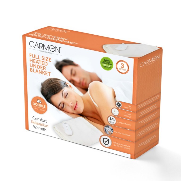 Carmen Full Size Double Heated Blanket