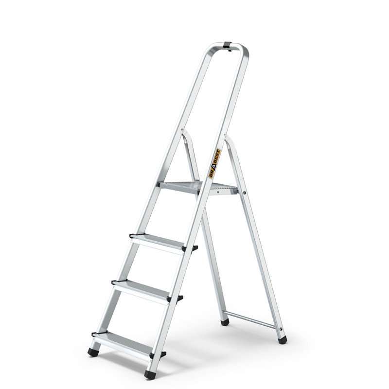Aluminium Household Ladder with 4 Steps & Hook for free