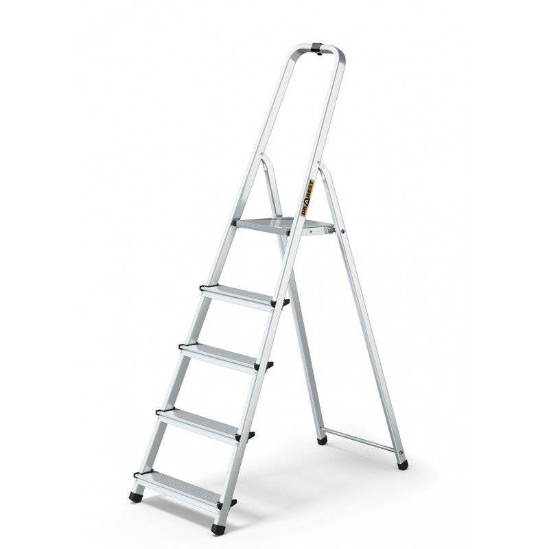 Aluminium Household Ladder with 5 Steps & Hook for free