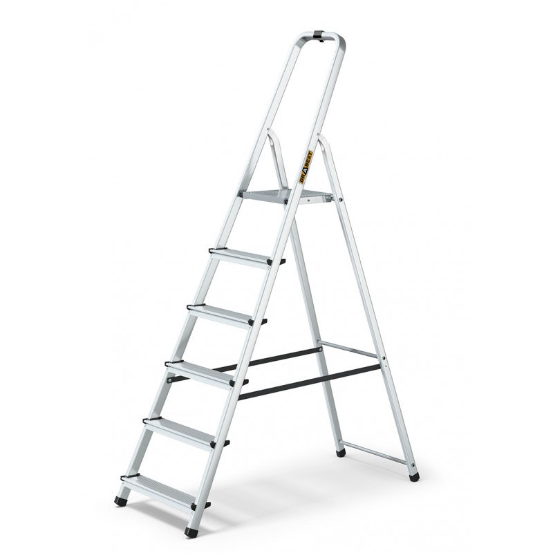 Aluminium Household Ladder with 6 Steps & Hook for free