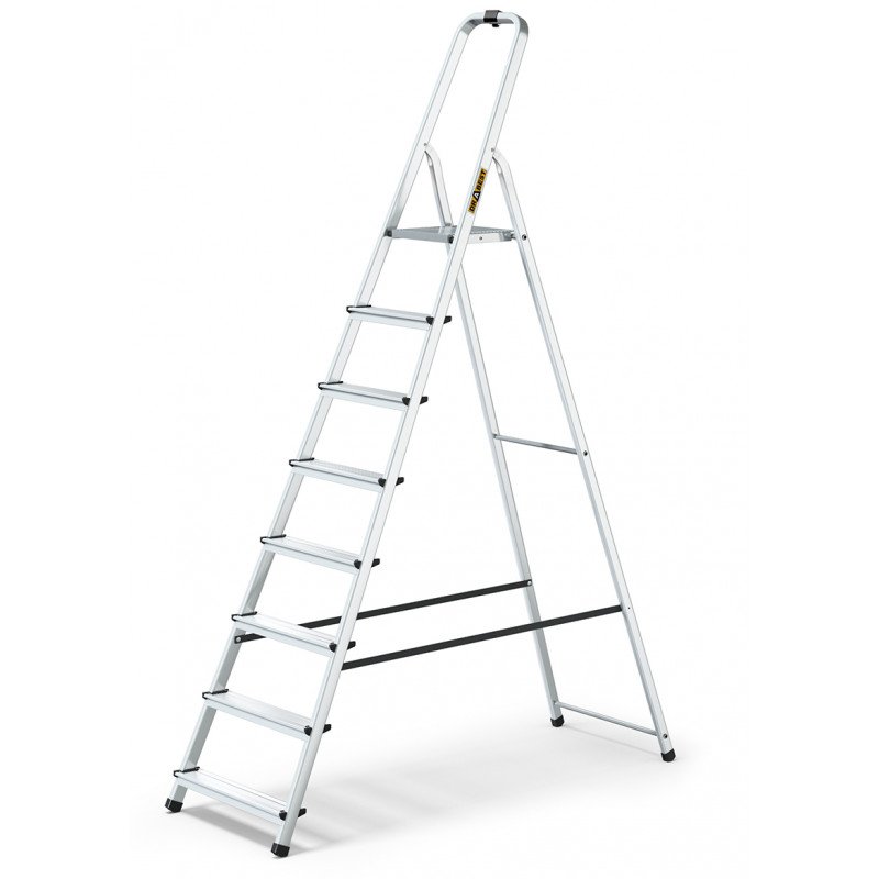 Aluminium Household Ladder with 8 Steps & Hook for free