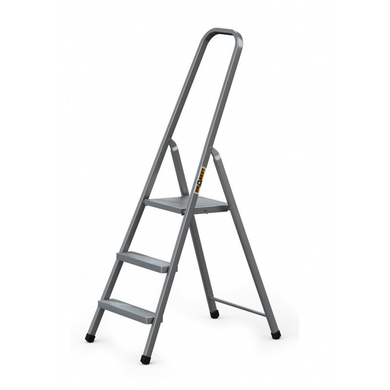 Steel Household Ladder with 3 Steps (Grey)