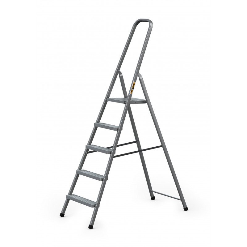 Steel Household Ladder 5 Steps (Grey)