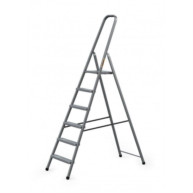 Steel Household Ladder 6 Steps (Grey)