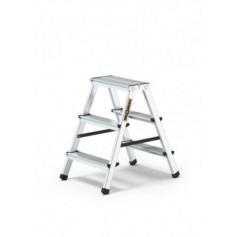 Three-Step Aluminium Double-Sided Household Ladder 125kg